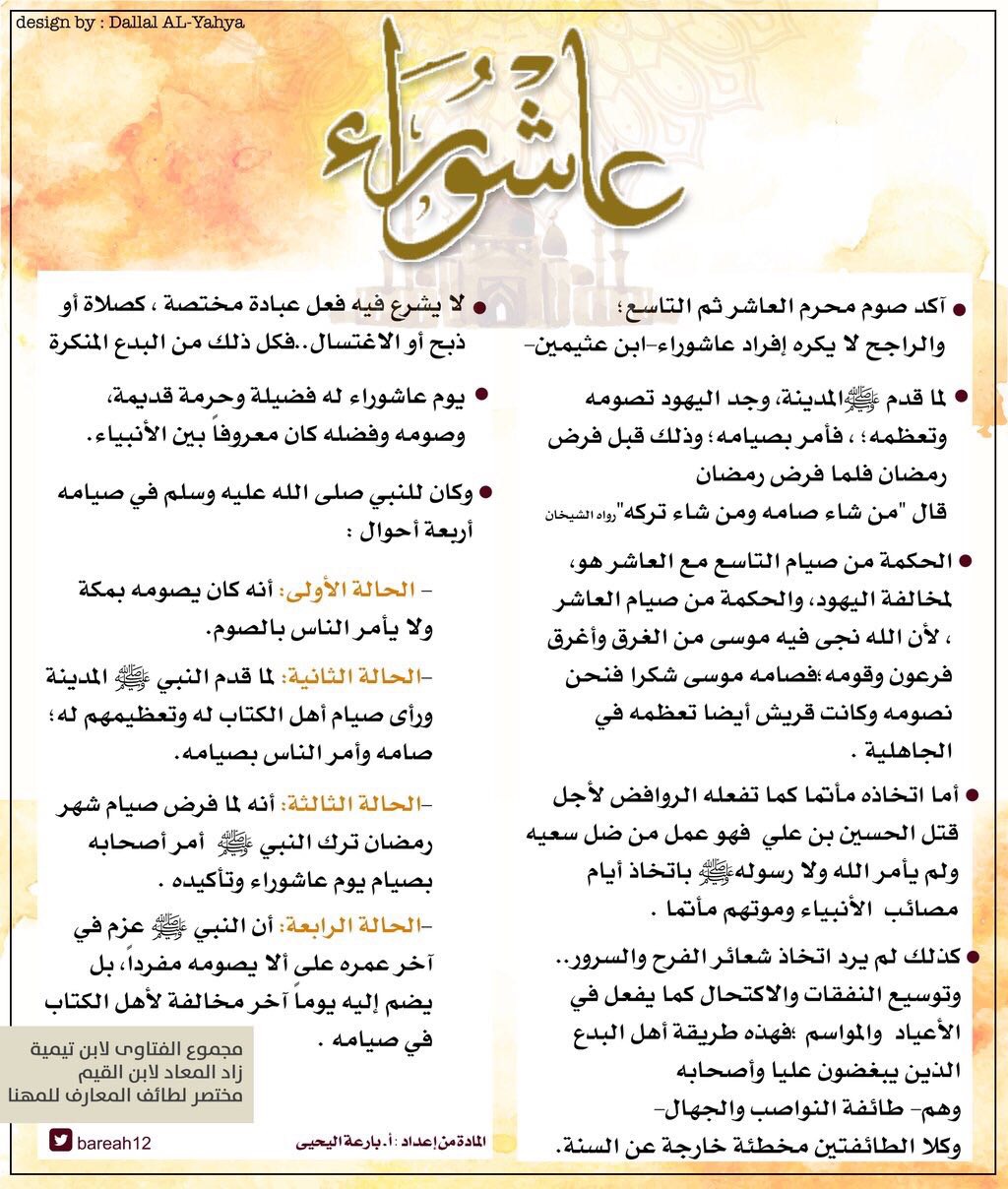 تصاميم شهر الله المحرم يوم عاشوراء